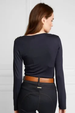 Holland Cooper Long Sleeve V-Neck Tee
