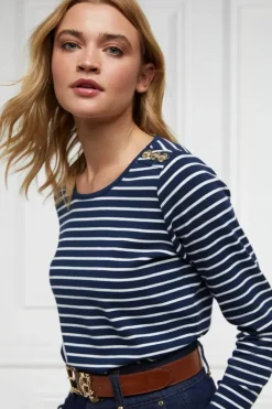 Holland Cooper Padstow Long Sleeve Crew Neck Tee
