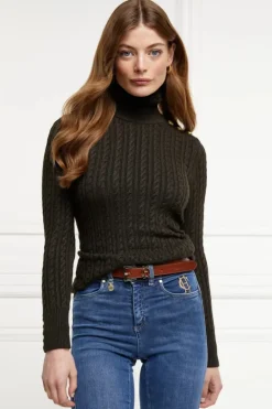Holland Cooper Women's Seattle Roll Neck Cable Knit Jumper