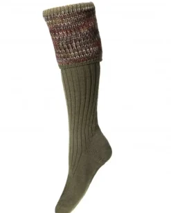 House of Cheviot Lady Katrine Sock Dark Olive