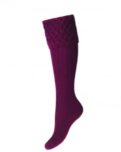 House Of Cheviot Lady Rannoch Sock Burgundy