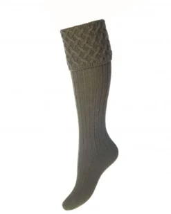 House Of Cheviot Lady Rannoch Sock Dark Olive