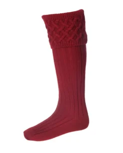 House Of Cheviot Men's Rannoch Sock Brick Red