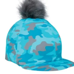 Hy Equestrian Dynaforce Hat Silk Pacific/Grey