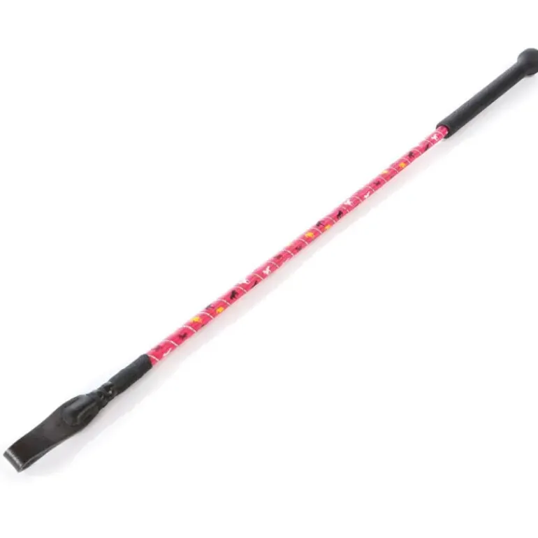 HY Equestrian Silver Riding Whip