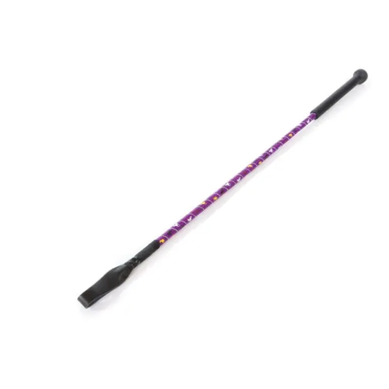 HY Equestrian Silver Riding Whip