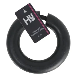 HY Fetlock Ring with Leather Strap - Black - One Size