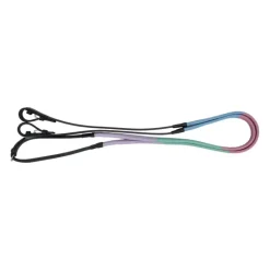 Hy Rubber Covered Training Reins Lilac/Ice Mint/Pink/Baby Blue