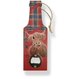 McMoo Tartan Paint Bottle Opener with Magnet