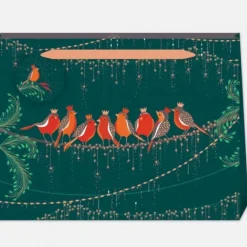 Sara Miller London Rows of Robins Large Gift Bag