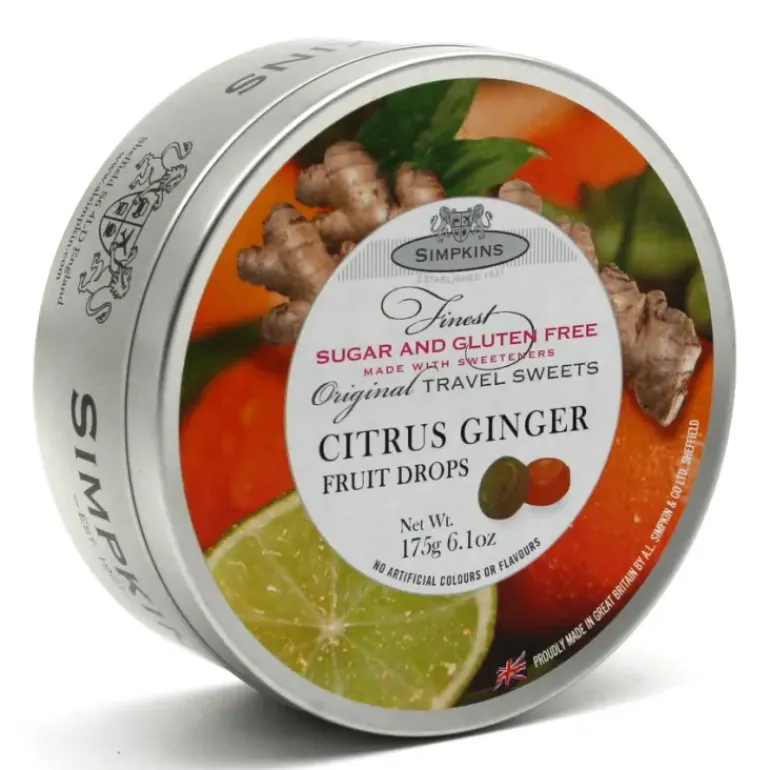 Sugar Free Citrus & Ginger Drops 175g