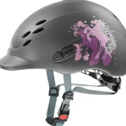 Uvex Onyxx Kids Riding Helmet Little Pony Anthracite Matt