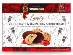 Walkers Half Coated Dark Chocolate & Raspberry Shortbread 160g