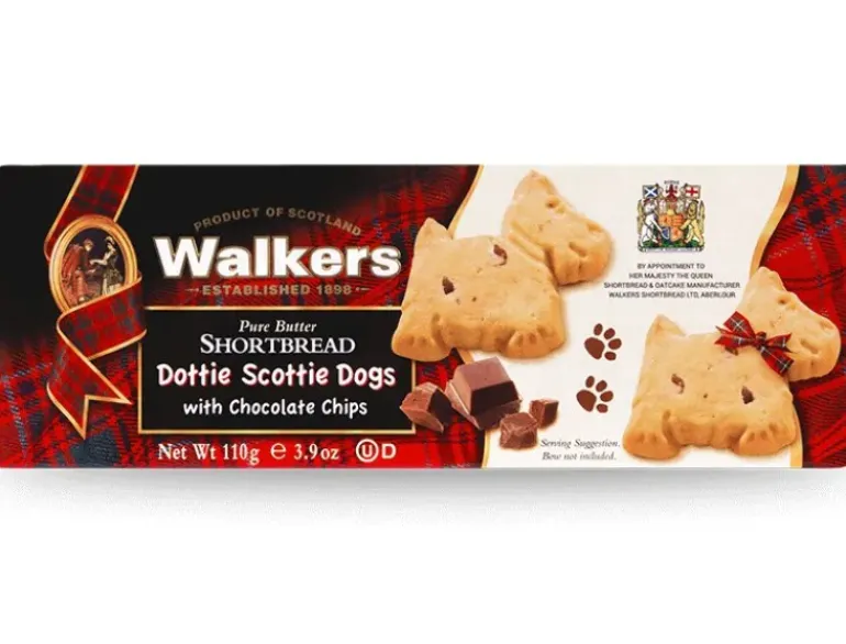 Walkers Scottie Dog Chocolate Chip Shortbreads 110g